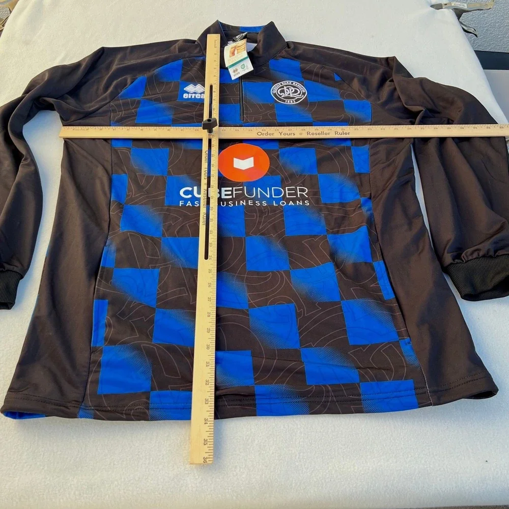 Errea Queens Park Rangers QPR Match‎ Day 1/4 Zip Training Top Black Blue 4XL NEW